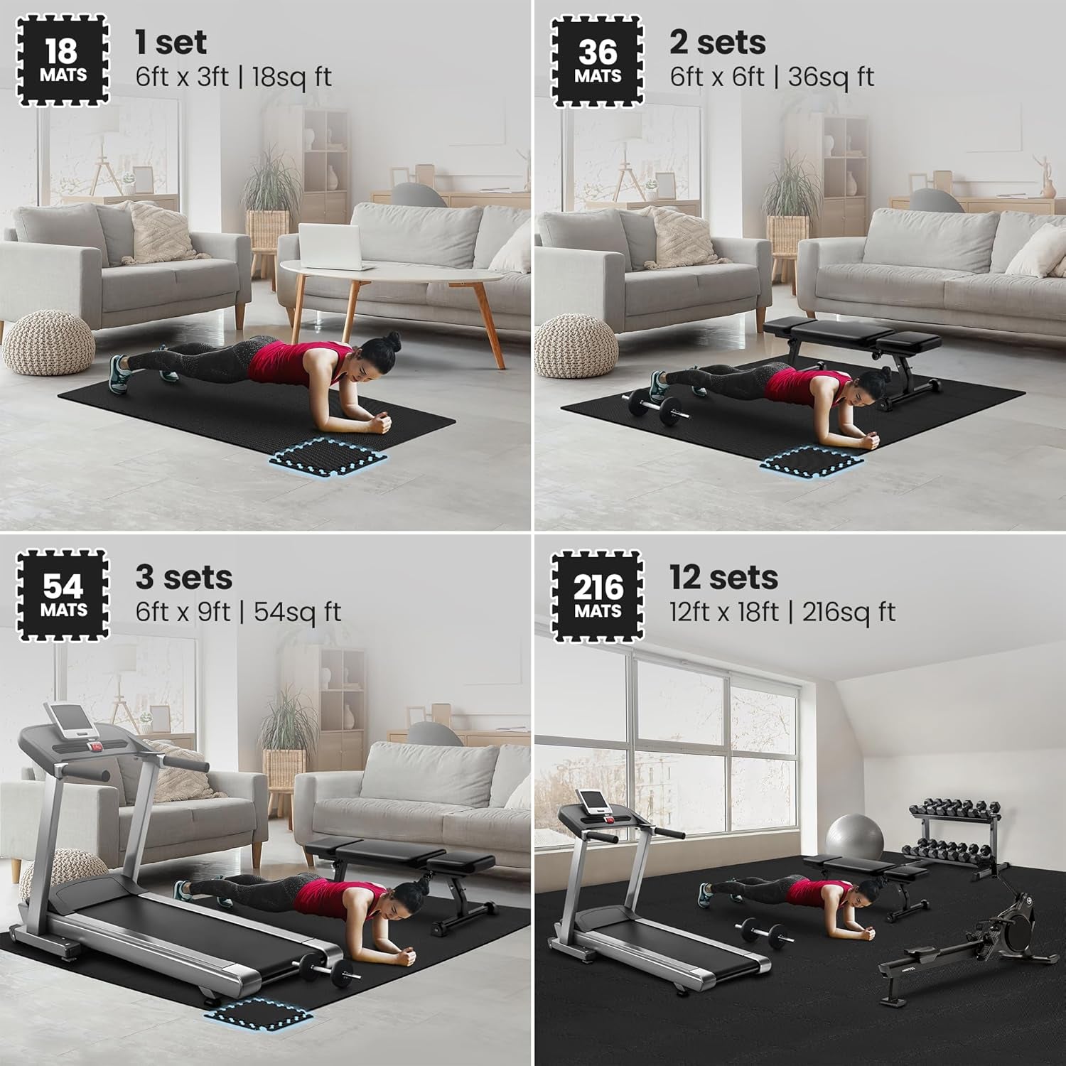 MotionFit Interlocking Gym Floor Mats