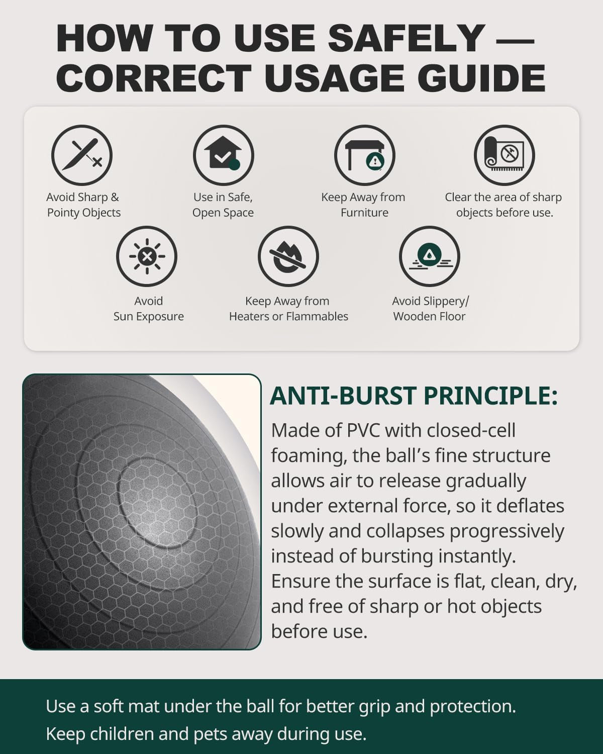 MotionFit Stability Exercise Ball – Core Training