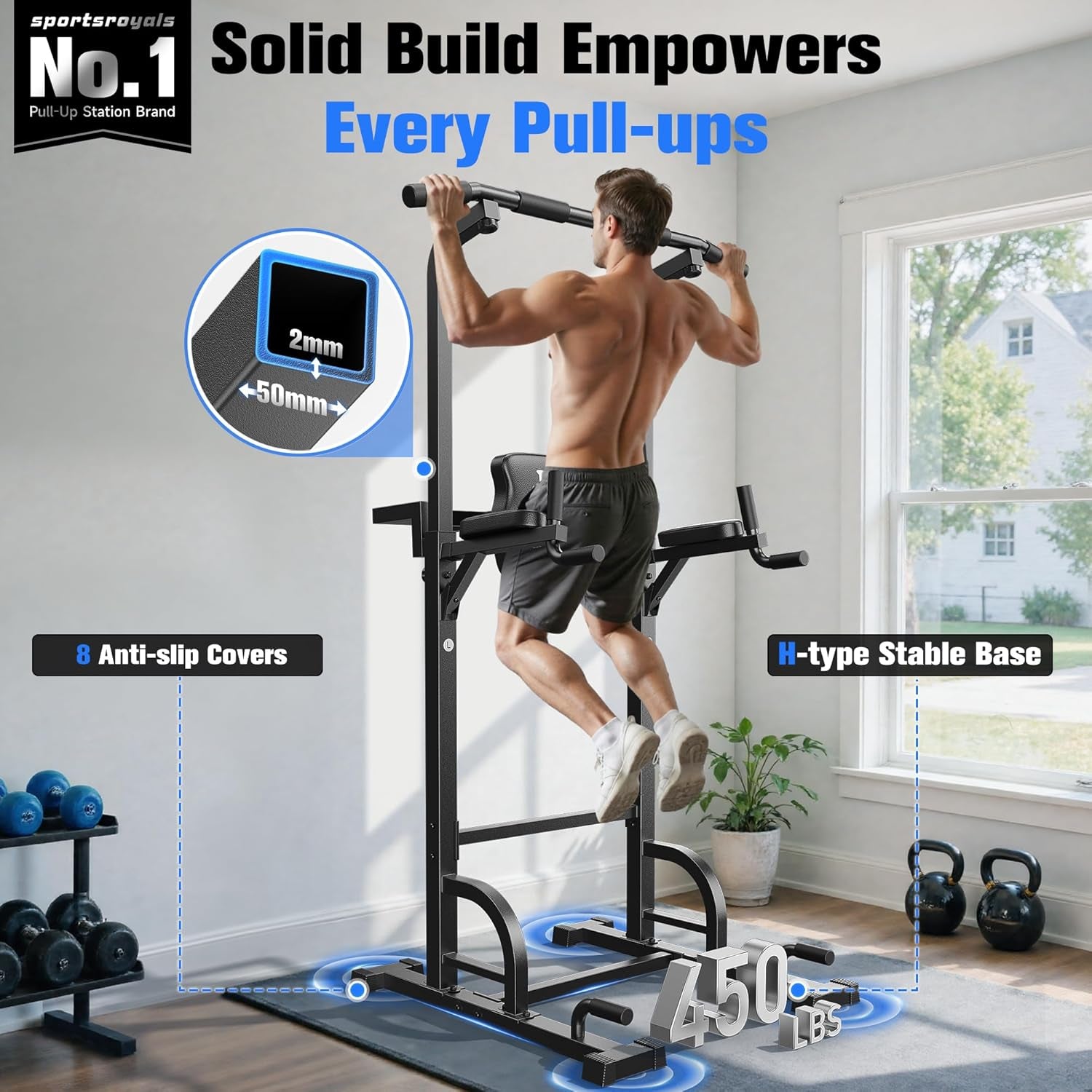 MotionFit Power Tower Pull-Up Station