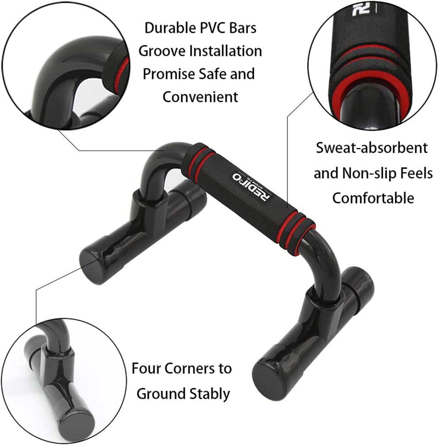 MotionFit CoreLift™ Ergonomic Push-Up Bars