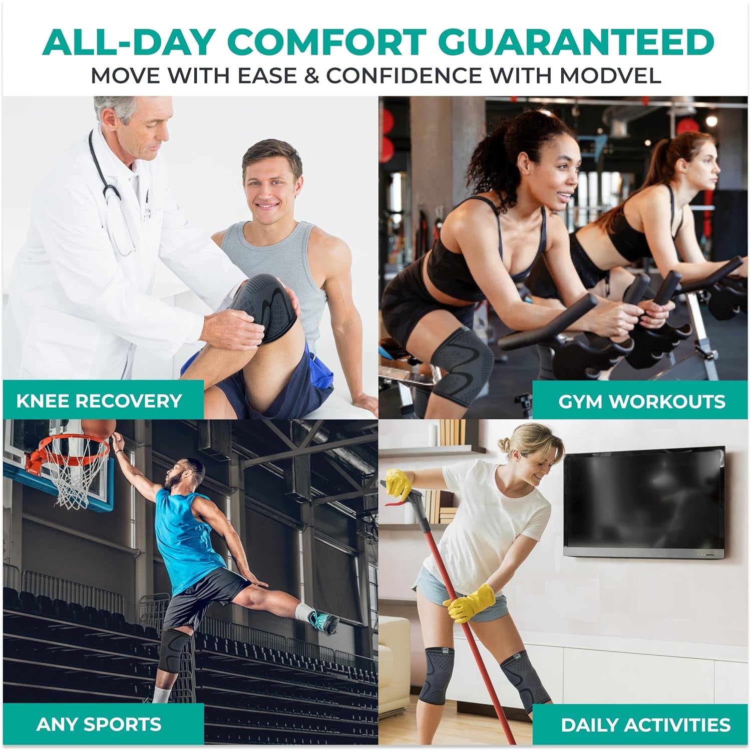 MotionFit Knee Support Brace (Pair)