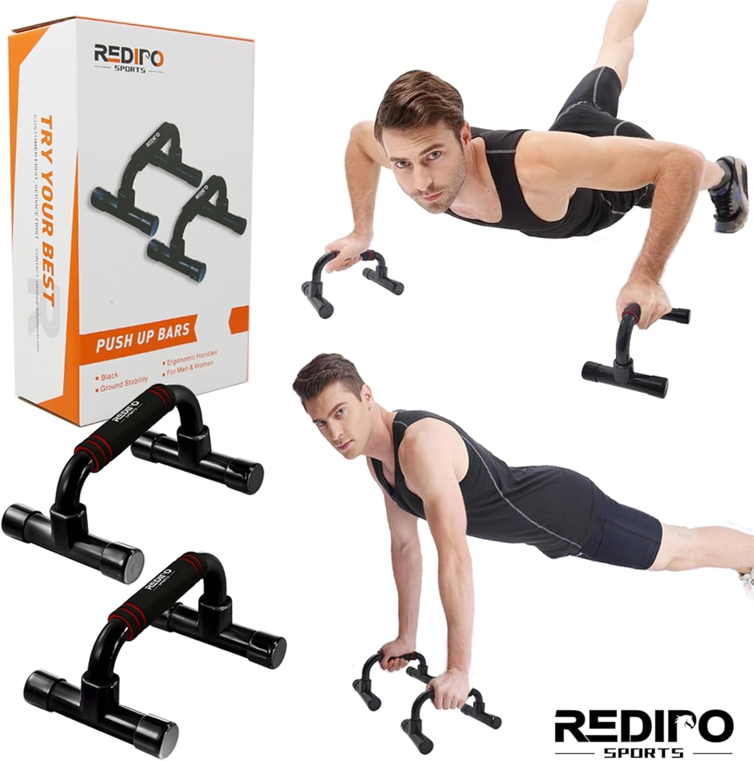 MotionFit CoreLift™ Ergonomic Push-Up Bars