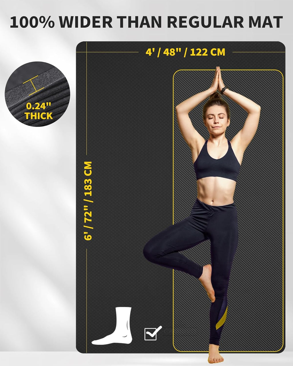 MotionFit Extra-Wide Yoga Mat