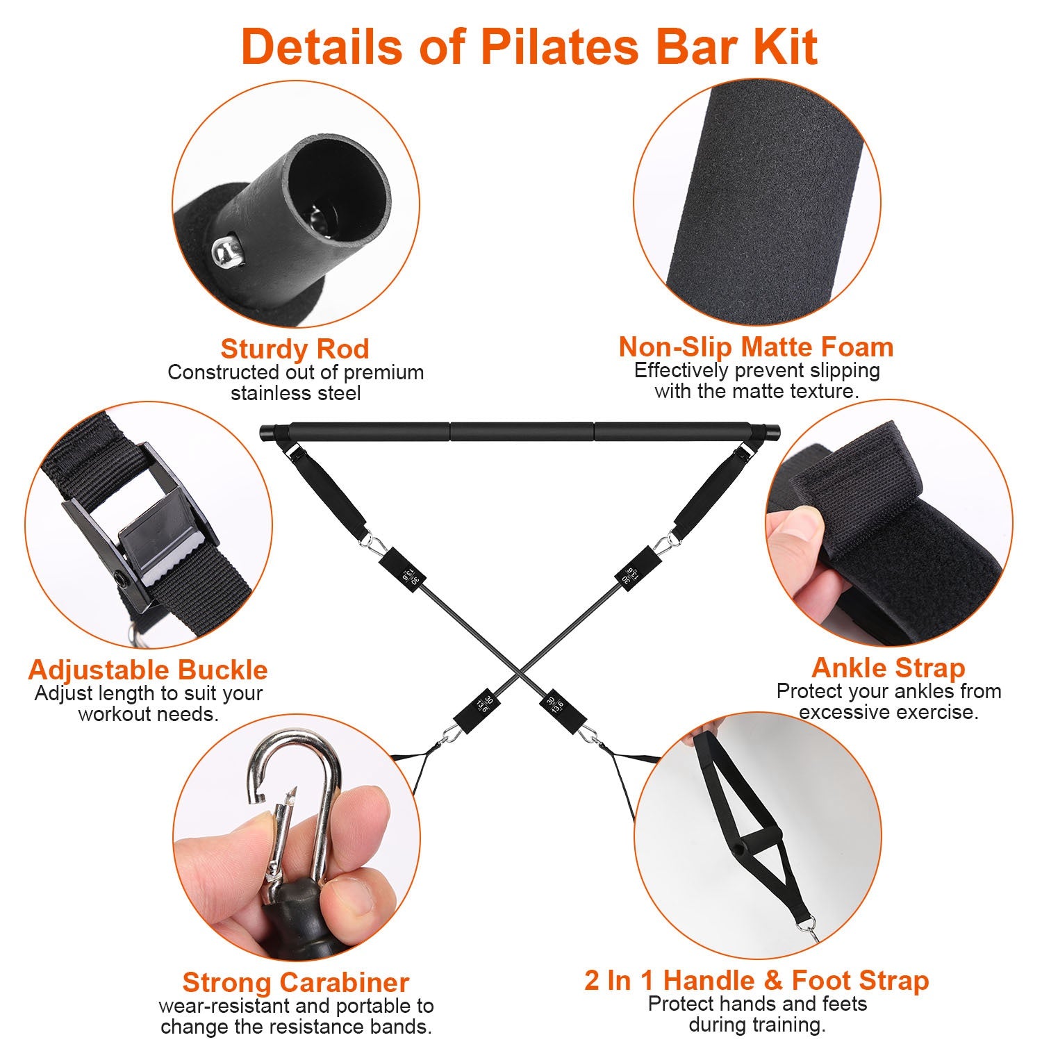 MotionFit Pilates Resistance Bar - MotionFit